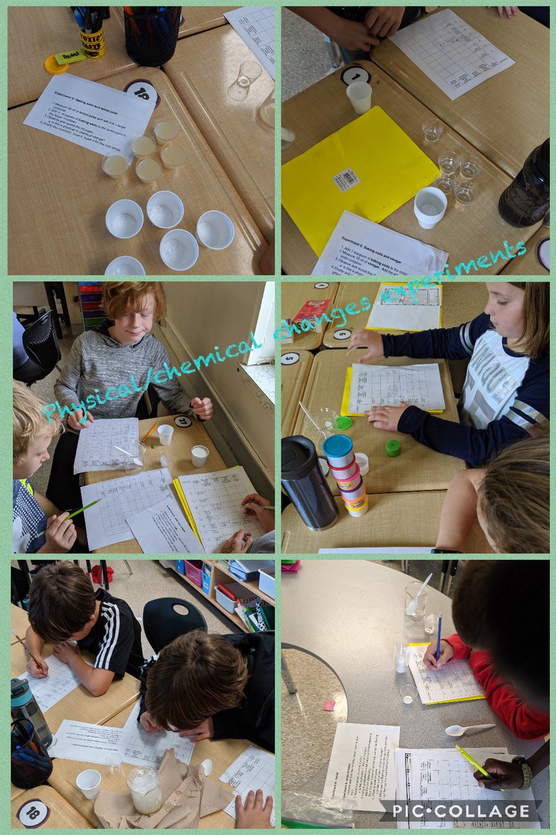Matter experiment to determine if changes were physical or chemical. #handsonlearning #BPS #BaysidePS #HPEDSB #Science