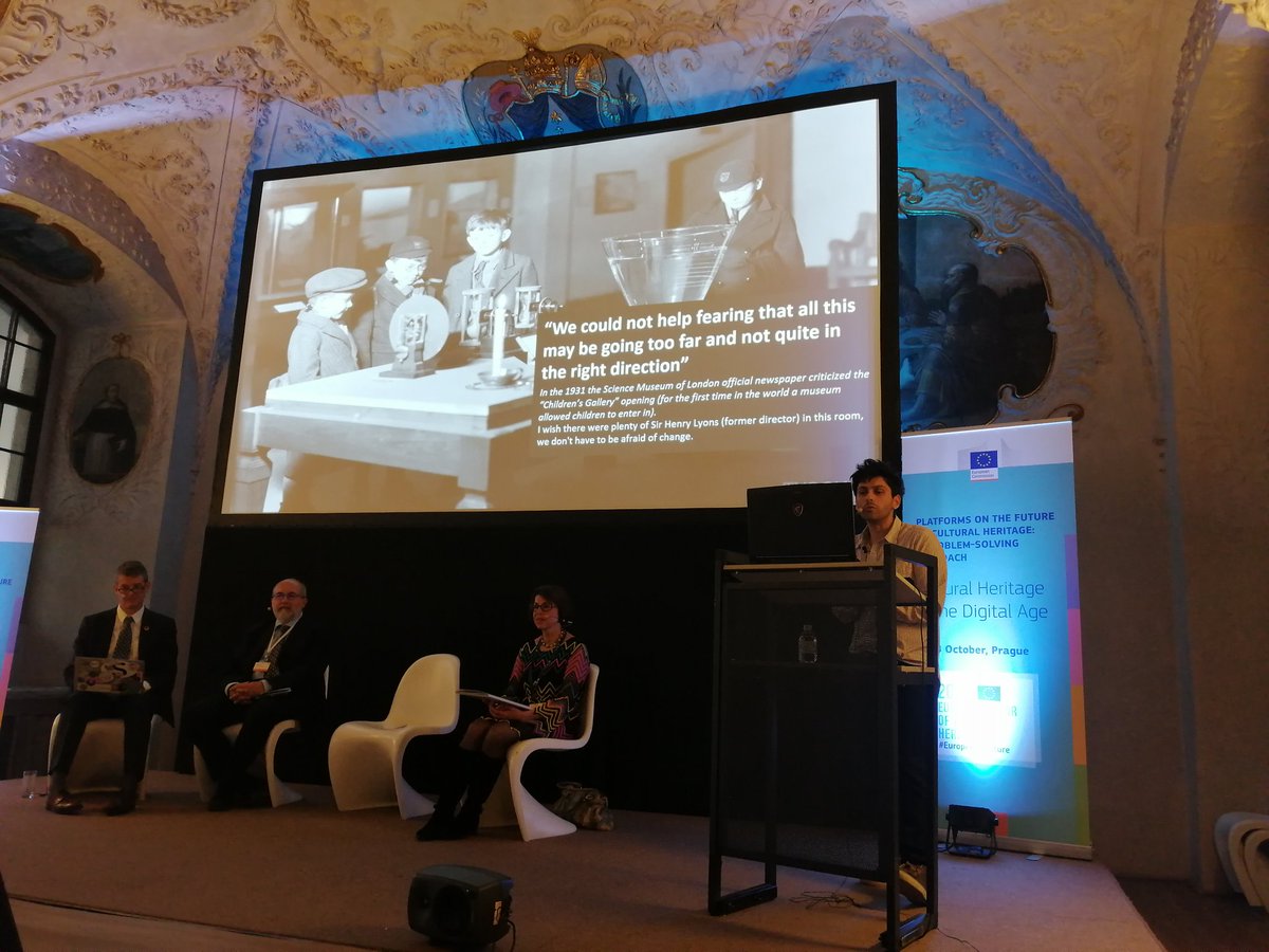 In 1931 the first museum opened to children. Inspirational speech by <a href="/FabioViola/">Fabio Viola</a> at #FutureOfHeritage. #NaticonlaCultura