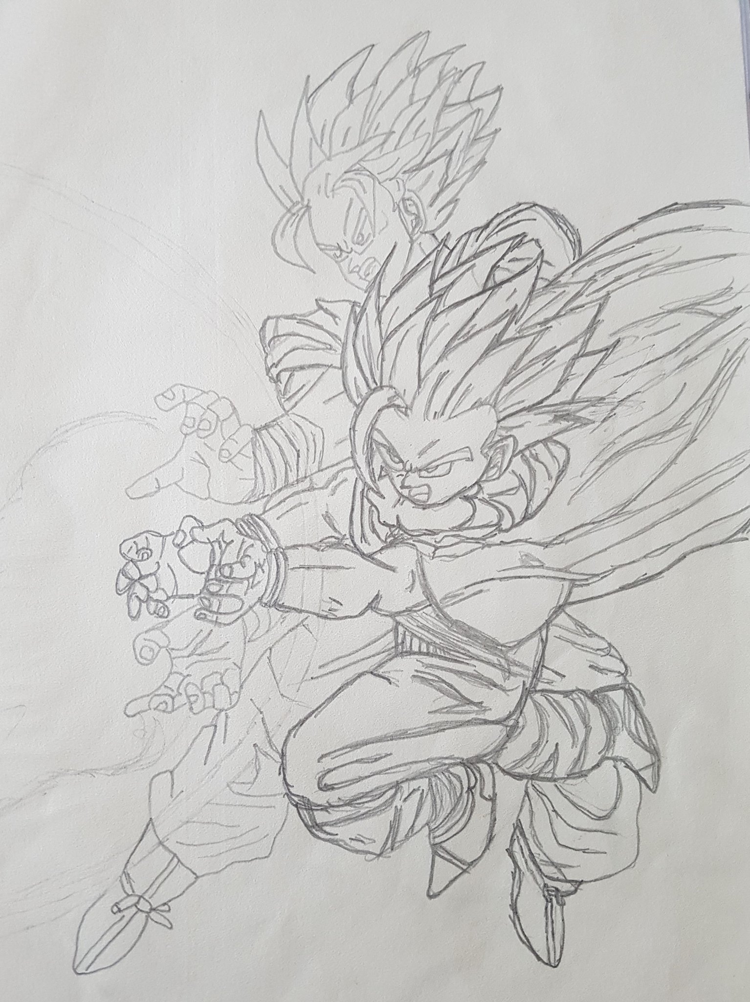 Goku Super Saiyan - Dragon Ball Z (Second Drawing) by