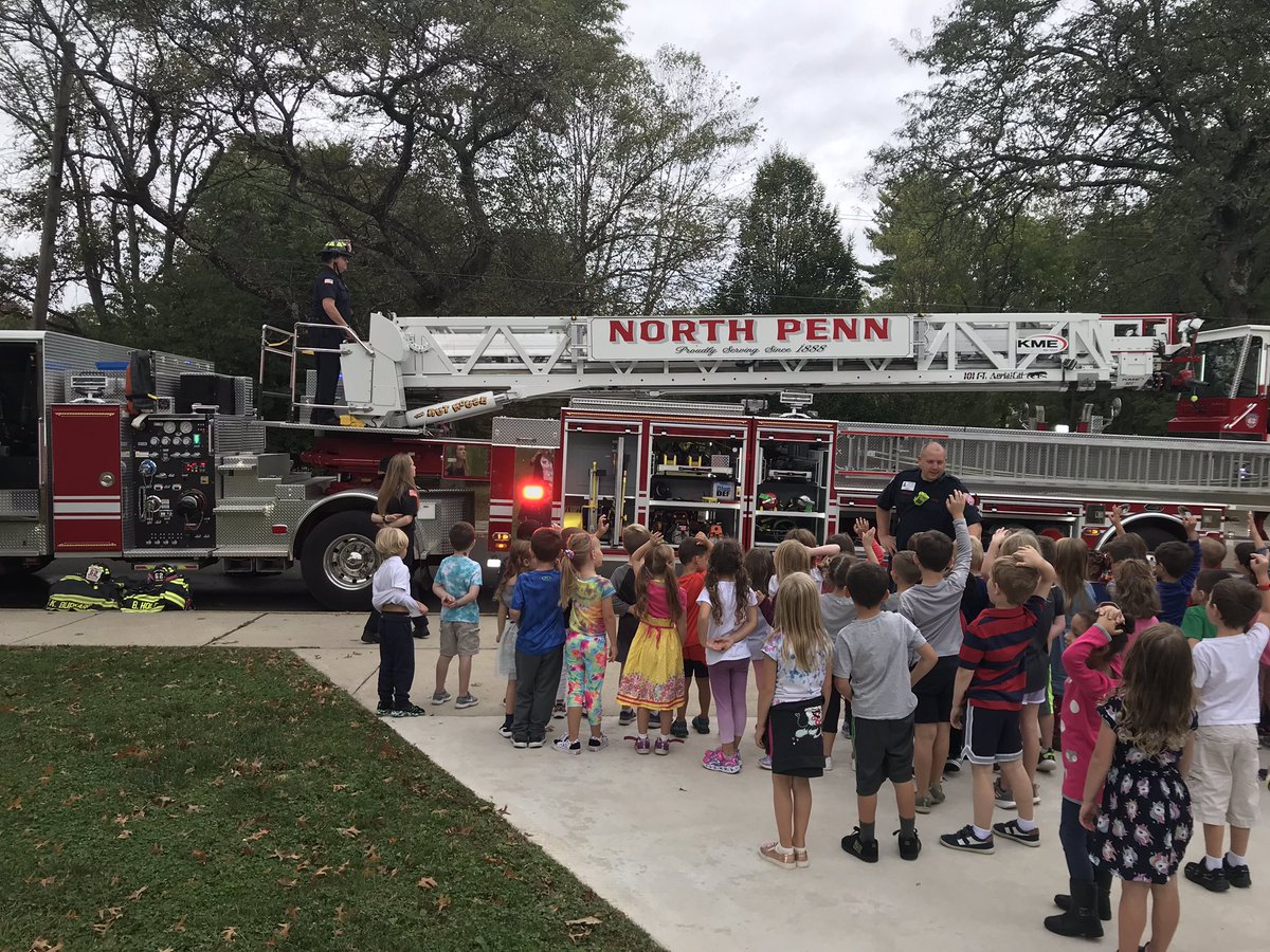 Learning about fire safety. <a href="/NWElementary/">North Wales Elem.</a> #NWBragTag
