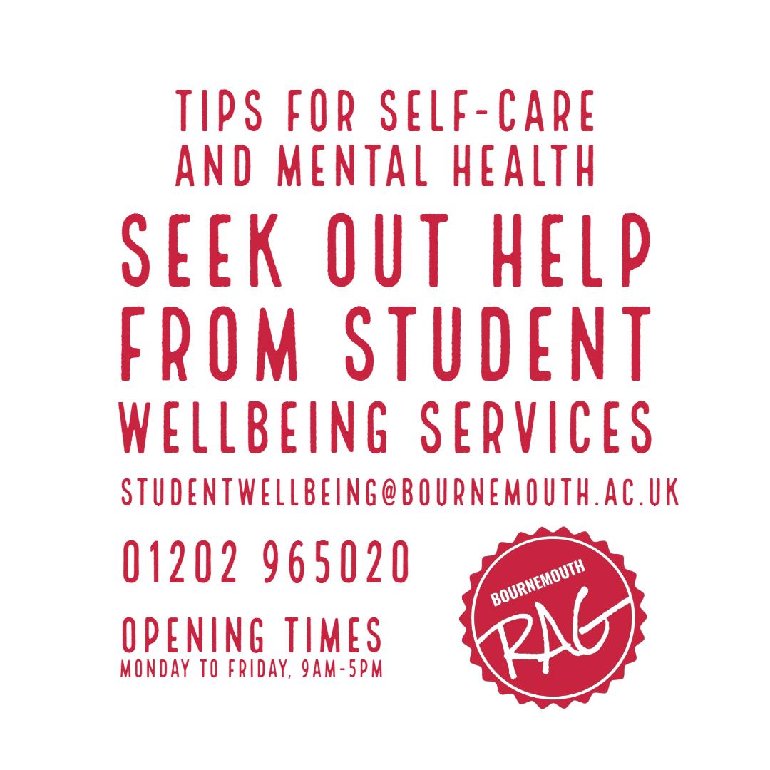 It's #mentalhealthweek and in celebration we will be sharing self-care tips everyday this week! #bournemouthuniversity #bu #bufreshers #belongatbu #selfcare