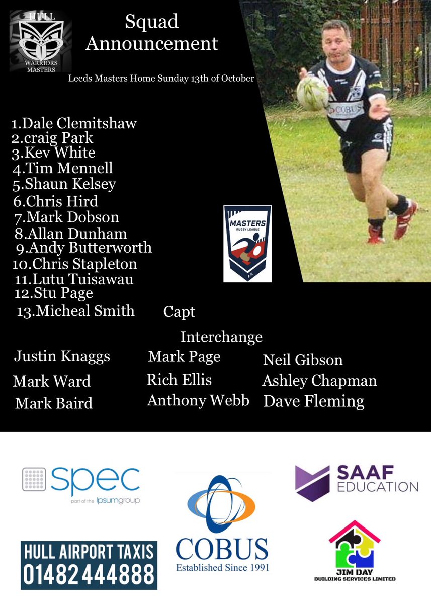 HULL WARRIORS MASTERS tweet media