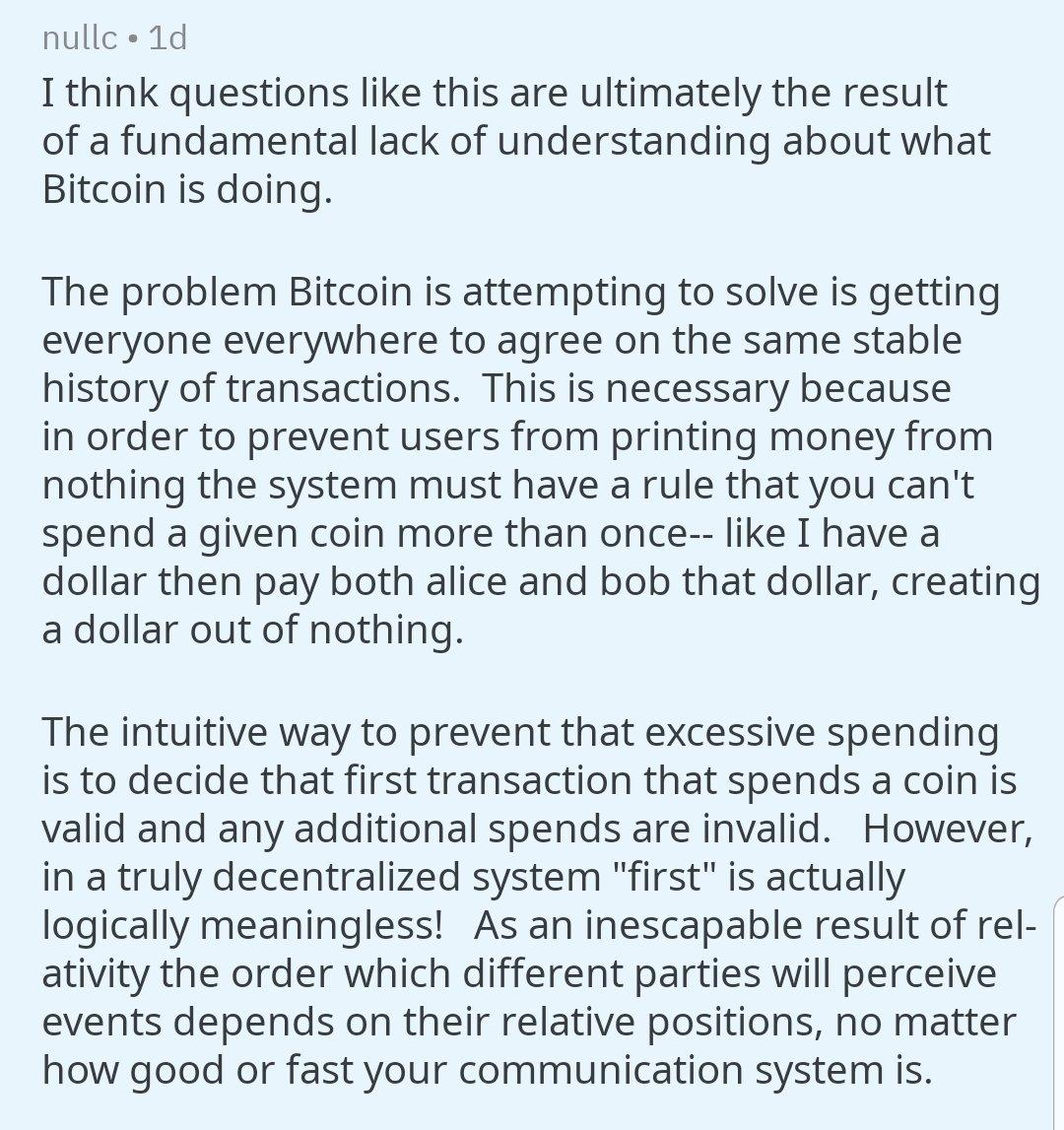 oliverzok's tweet photo. Interesting analysis by Greg Maxwell on "Why not hard-fork Bitcoin to make it less vulnerable to 51% attacks?"

Miners matter, users don’t in the crypto world-true or false? https://t.co/ElljNEMLlg