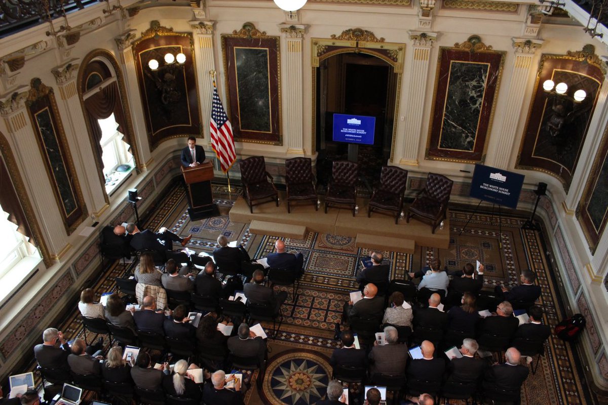 WHOSTP45's tweet photo. The Trump Administration understands how critical the #bioeconomy is to our economy and workforce. We look forward to continued engagement with stakeholders in this emerging field!
Check out the full summary of today’s #WHBioSummit ➡️ https://t.co/ZrP810BD0a https://t.co/XADjbJJ8jB