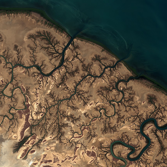 ASTROGBAE's tweet photo. 📸🌏 Northern Australian coast with meandering streams. North of #Burketown, #Queensland. From @sentinel_hub #Australia
#geomorphology #queensland #coasts #geology #satellite #GIS https://t.co/K2Y6HJzP0l