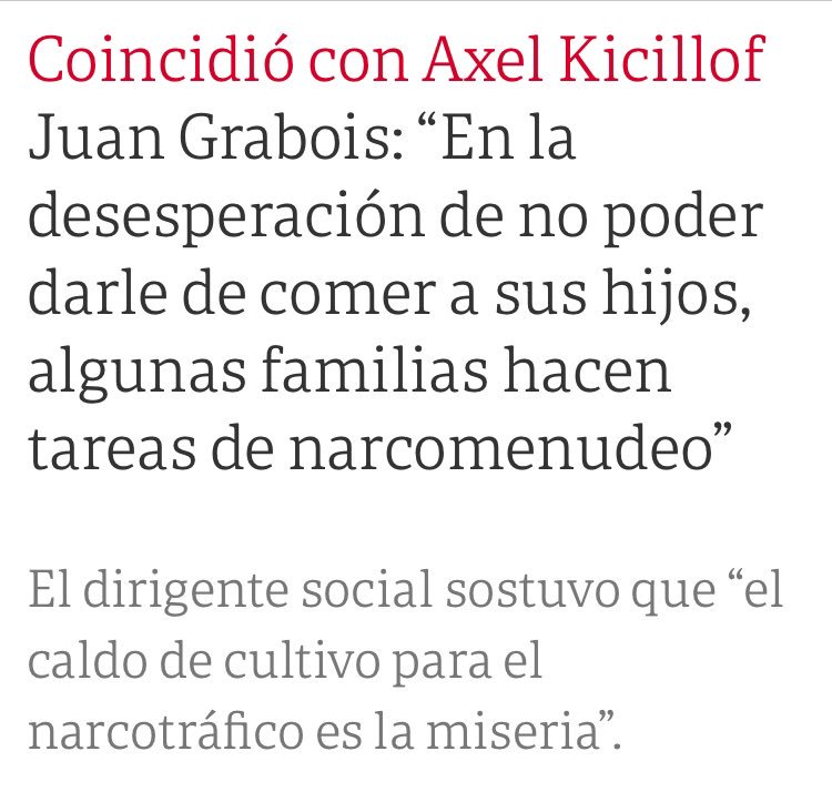 Increíble como justifican el delito.

El único mecanismo para instalar narcos es el que promueven Kicillof y Grabois con esta idea de que la persona con bajos recursos debe vender droga.

Sería un retroceso muy grande a tantas peleas libradas contra los narcos. No lo permitamos