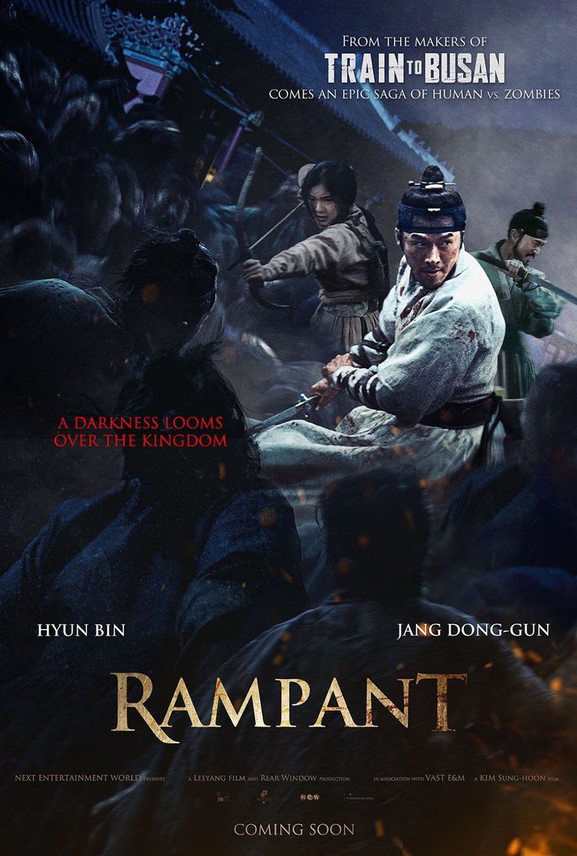 Up next a more recent zombie movie. Coming in at number 8 the Korean kingdom is plagued by the undead in the period horror film RAMPANT.