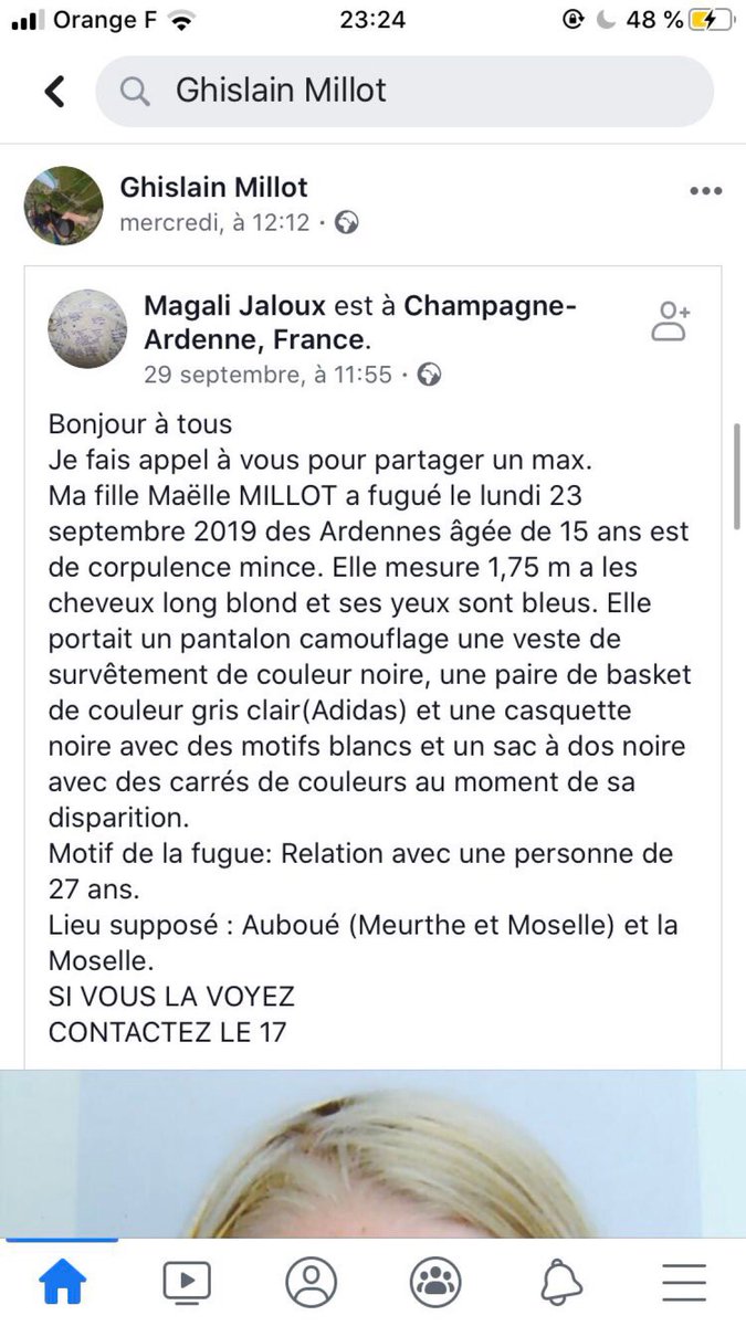 loouannee_'s tweet image. ⚠️⚠️AVIS DE RECHERCHE⚠️⚠️
Svp RT un max une jeune fille près de chez moi a disparu depuis le 23 septembre, ces parents n’ont tjrs pas de nouvelles d’elle aidez les merci bcp 🙏🏼🙏🏼