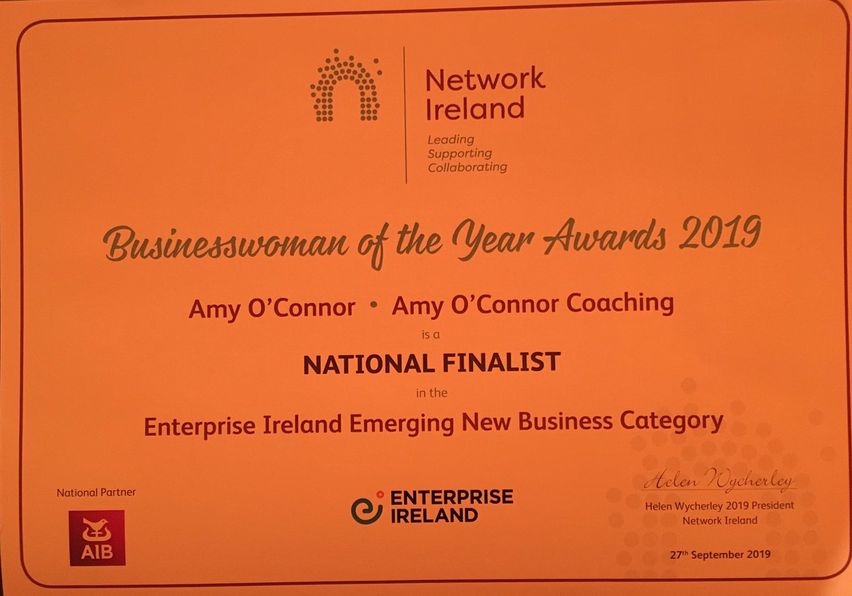 AocCoaching's tweet photo. I was honored and proud to be representing @NetIrlRoscommon At the @Network_Ireland National awards in @CelticRossHotel in the ‘Emerging New Business Category’ with AOCCOACHING Ltd #motivatetogrow #aoccoaching #stepup #WomeninBusiness #leadership #Entrepreneurship #pride #belief https://t.co/KIjbrrbn5T