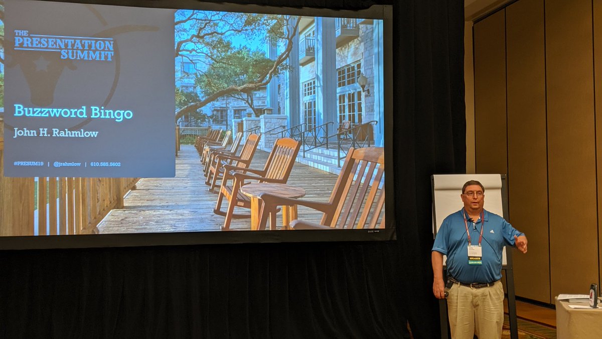 ricbret's tweet photo. John Rahmlow talks about Buzzwords in business at Presentation Summit!
#presum17
@jrahmlow https://t.co/6p0xpe3I8y