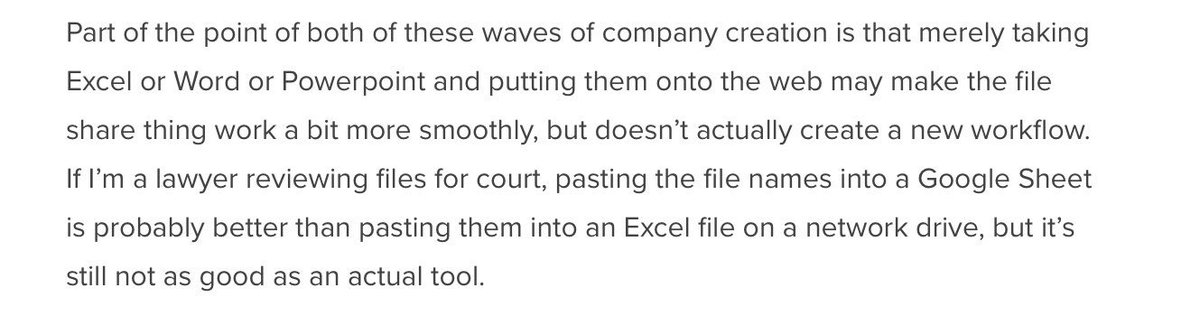 blairrorani's tweet image. The value of designing smarter workflows rather than just new web apps via @benedictevans #smartworkflowdesign