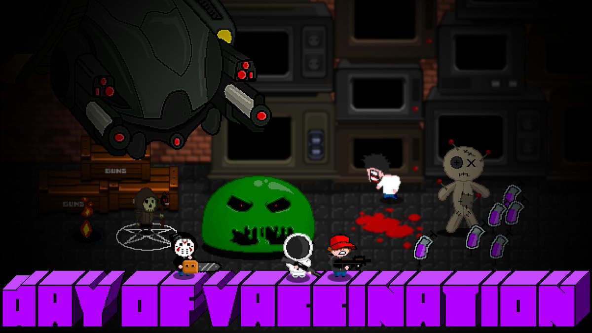 1 of the capsule pics @ steam. Thoughts?#indiegame #dov #gamedev #indietrends #indiedev #indiegametrends #indiewatch #gamedevelopment #teaser #dayofvaccination 
<a href="/IndieGamesTweet/">IndieGamesTweet</a>