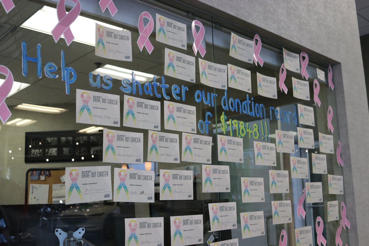 ItsHallHere's tweet photo. Join everyone here at Hall Imports in dominating our donation record! During our Drive Out Cancer event, every purchase of a new or used vehicle and every service maintenance performed, @ItsHallHere will donate to @TTTFoundation to support those fighting all forms of cancer. https://t.co/jJpmKQnIVU
