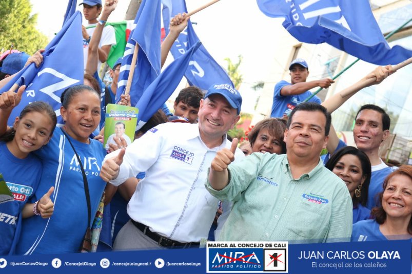 JuanCarlosOlaya's tweet photo. Con @robertoortizu Cali tendrá el banco de las oportunidades, @PartidoMIRA apoya iniciativas que generen emprendimiento, empleo y formalización laboral.
Vota por el cambio que Cali necesita, vota por @robertoortizu Alcalde y @JuanCarlosOlaya concejo MIRA y 1. https://t.co/tvLmqnc77g