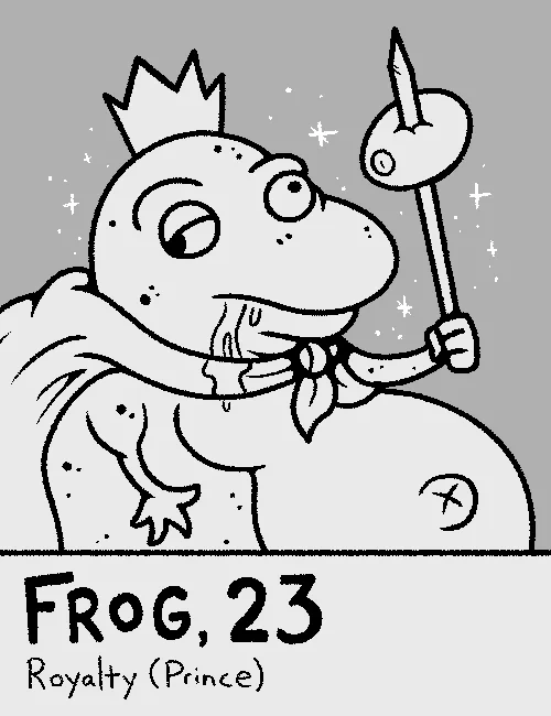 Day 7: WOULD YOU SMOOCH A FROG?

☐ : YES
☐ : NO

#Inktober2019 #Enchanted 
