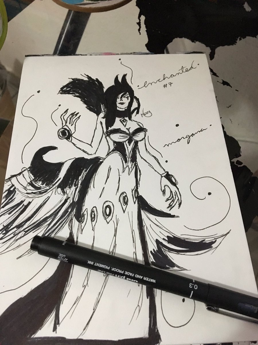 theartinmary's tweet photo. Don't call me angel
Call me #enchanted witch 🖤
#day7
#inktober #inktober2019 #inktober7 #ink #popsicle #mydraw #myart #minhaarte #arte #art #desenho #draw #drawing #colors #nakin #markers #morgana #leagueoflegends #lolarts #leagueoflegendsart #fanart #riot #main #witch #lol https://t.co/eC07yH21tG