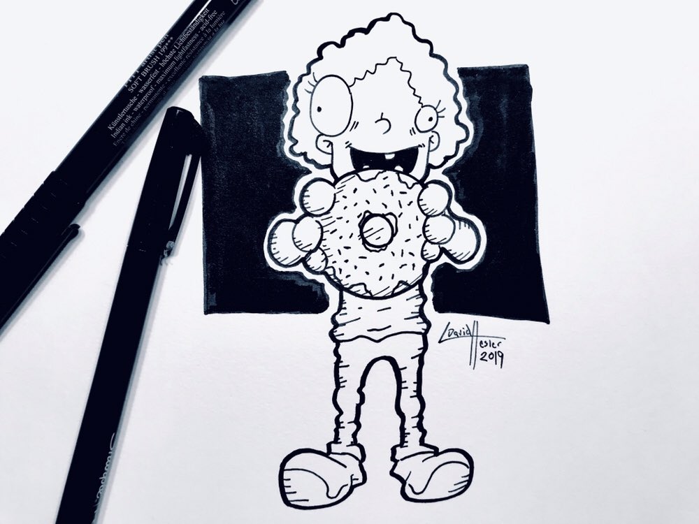 ZombiesThree's tweet photo. Did you know the Three Little #zombies are participating in #Inktober2019? Here are some drawings from the first seven days. Want more? Go follow @LDHesler for more drawings! https://t.co/URax5quVxq