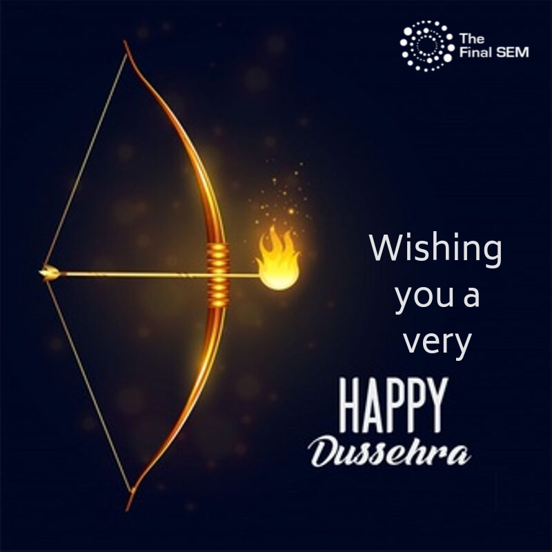 thefinalsem's tweet photo. Wish this Dussehra brings devotion, determination, and dedication in your life. Happy Dussehra!
#HappyDussehra #VijayaDashami #HappyDussehra2019 #HappyNavratri #HappyVijayaDasami #VijayaDashami2019 #TheFinalSEM https://t.co/k8N12APapM