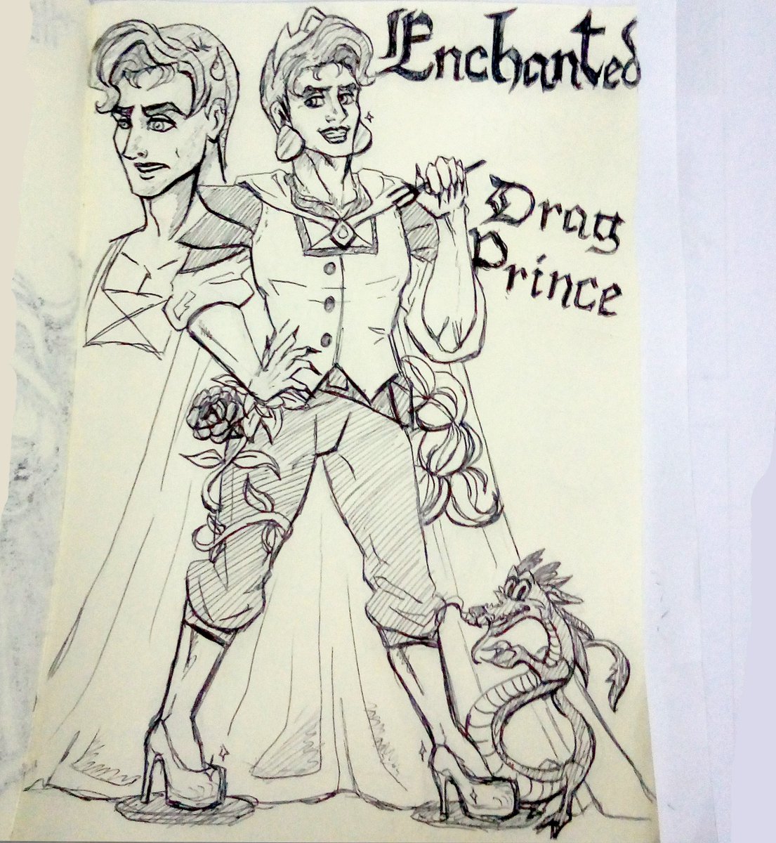 My OC and comic star, the *Drag Prince*

Coming soon.

#inktober #inktoberday7 #inktober2019 #inktober2019day7  #OC #dragprince  #traditional #traditionalart