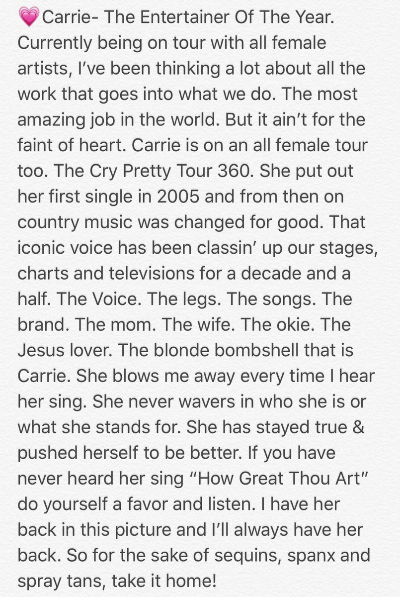 mirandalambert's tweet photo. It's fall weather in Nashville! Sitting here on my porch, I realize with the chill in the air that it’s getting closer to Nov which means my birthday month and #CMAawards final voting time. Entertainer Of The Year is the big one So I’m gonna share my two cents... https://t.co/lAS2GvmtUH