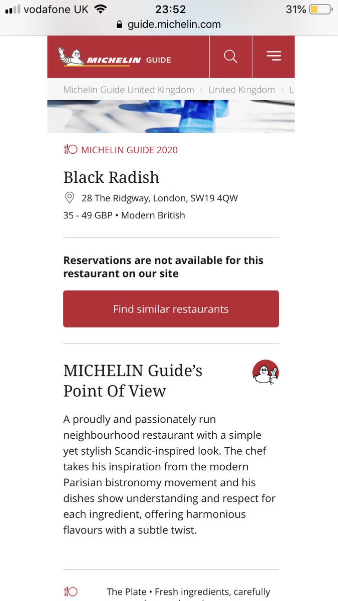 Chuffed with this! Thanks <a href="/MichelinGuideUK/">The MICHELIN Guide</a>