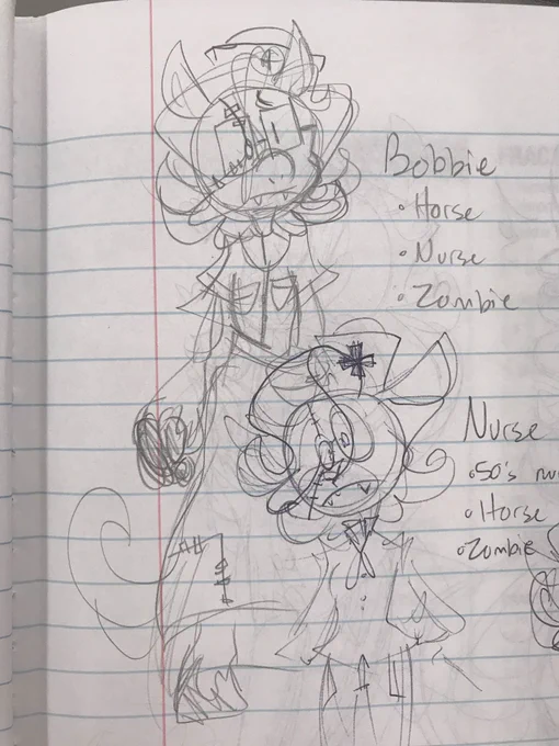 BOBBIE her very first concept is the sketch below it i decided to give her those very smart big square glasses i love characters with them, and when they take them off their eyes are just dots 