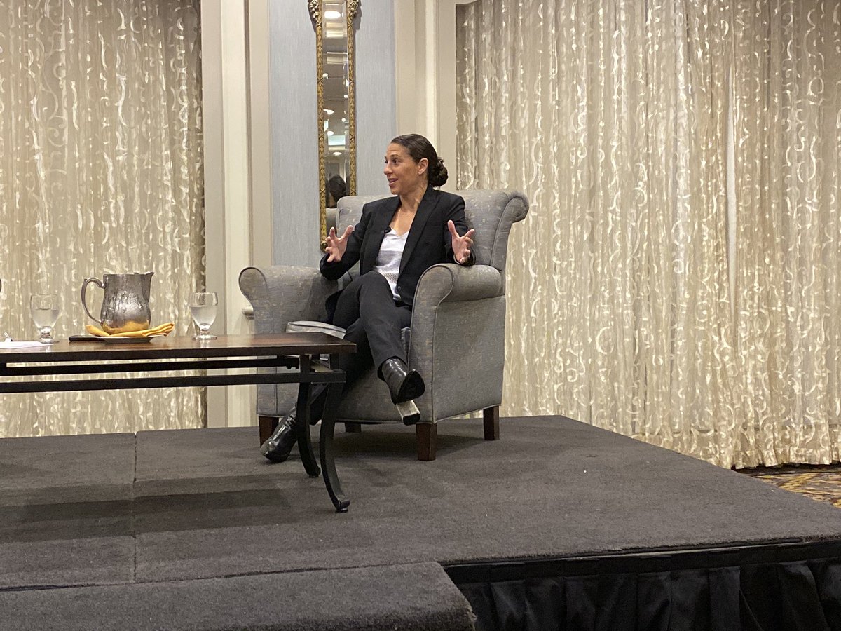Justsaysj's tweet photo. “Life’s tough, nothing’s ever perfect. When things are great with family and friends, there’s going to be something wrong with something else. Realizing that really made me live in the moment and become mentally stronger.” @CarliLloyd 

#HearHerStory #WES19 #sjmagazine https://t.co/iJC9ZhyOPa