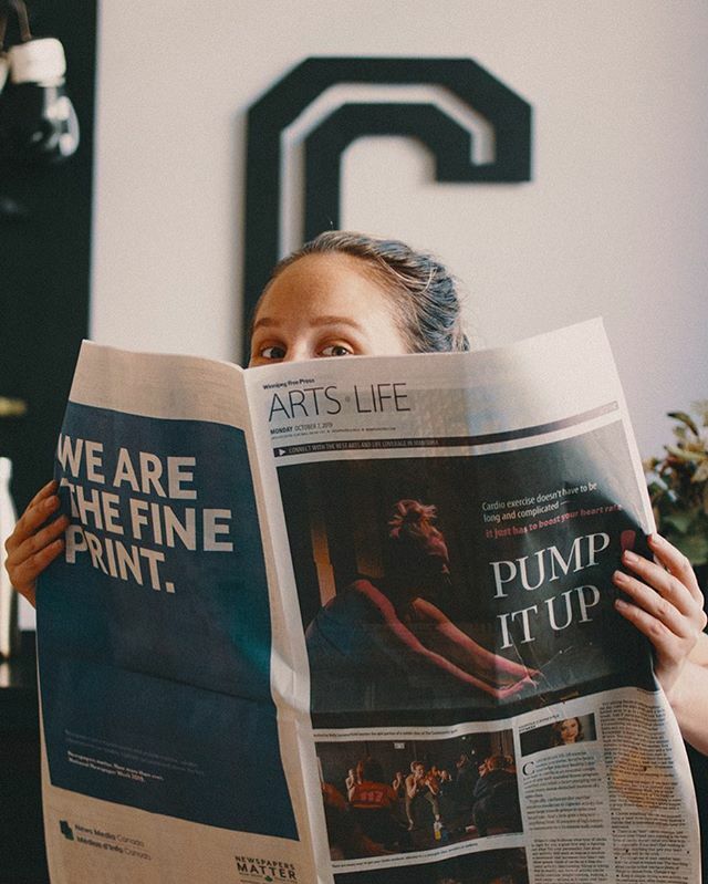 amieseier's tweet photo. Extra, extra read all about it!
.
Check us out in the @winnipegfreepress today!
.
@sabrinacsays talks about the benefits of cardio and goes into a little feature about @thecommunitygym - pick up your local newspaper today 🗞 photo by @jayobyrne, shift… https://t.co/57r1FhR3bV https://t.co/7mwkhCCGqg