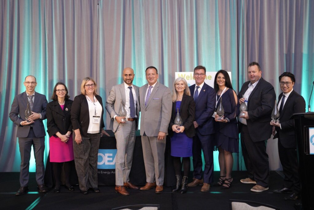 The #OEA congratulates our many award winners at this year’s ENERGYAWARDS - Mary Caputi of @OakEntCorp, <a href="/HydroOne/">Hydro One</a>, @OpusOneSolns, Ryan Boudreau of <a href="/HydroOne/">Hydro One</a> , <a href="/enbridgegas/">Enbridge Gas</a>, Bryce Conrad of <a href="/hydroottawa/">Hydro Ottawa</a> and Linda Bertoldi of <a href="/BLGLaw/">BLG</a>