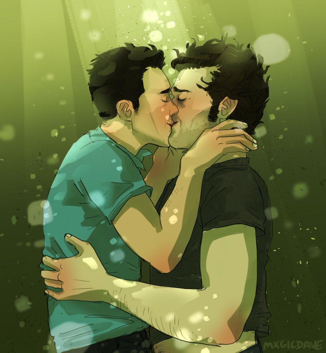 i love you, always have 💚 underwater quarry kiss commission from over on tumblr #reddie #itchapter2