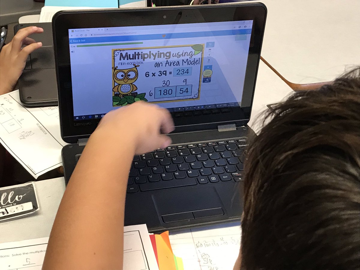 4th graders began their unit of multiplying multi- digit numbers! Love using the area model strategy to build their understanding! <a href="/SchwarzkopfElem/">Schwarzkopf Elem</a> <a href="/HCPSArea2/">HCPS Area 2</a>