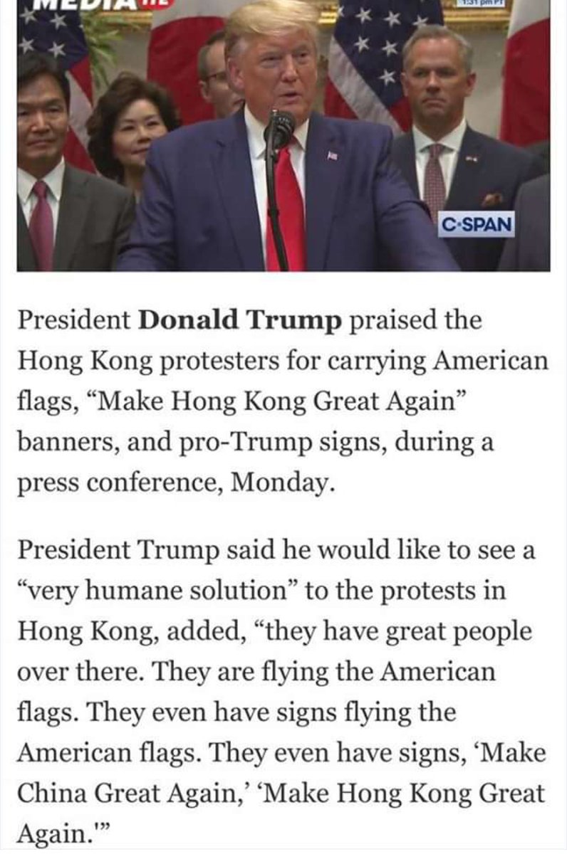 MientjeTorey's tweet photo. @realDonaldTrump President Trump, thank you very much for supporting Hong Kong freedom fighters! God bless America & Hong Kong!
#HongKongHumanRightsandDemocracyAct #ChinaZi #LiberateHK
#MUSGA #MHKGA
#香港憲法保衞戰 #驅逐共黨光復香港
@VP @SecPompeo @POTUS @michaeljohns @USTradeRep @HouseForeign https://t.co/Fw7Vbqupnv