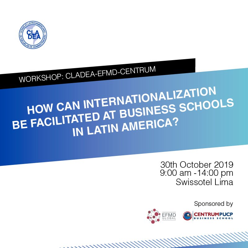 Join us in the next workshop "How can internationalization be facilitated at business schools in Latin America?" > zcu.io/g8tH