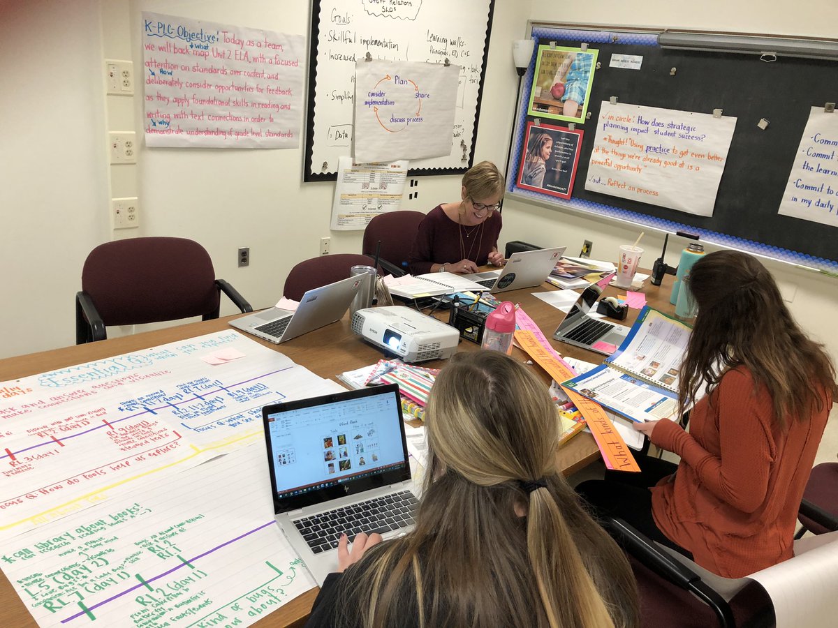 kellyaoconnell's tweet photo. I am beyond proud of the work our Kindergarten teachers @mrsraffer, @lisammarkley and @jackielgoldsmih accomplished during PLC today.  What a great way to start my week @MarsEstatesBCPS! #LongeRangPlan #UnpackStandards #PlanDailyLessons #DataDiscussion #marsstars https://t.co/z75ODLhgk8