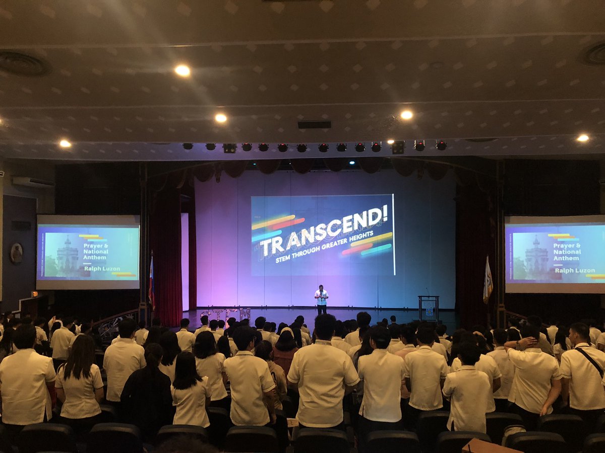 ustshsstemsoc's tweet photo. HAPPENING NOW: Doxology is being lead by Ralph Luzon, from 12STEM-6. 
#TRANSCEND2019 https://t.co/xAd9LTYvnn