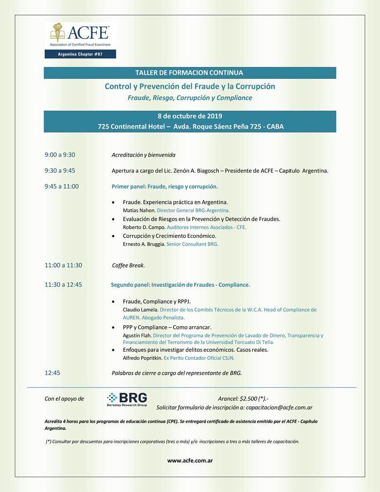 claudiolamela's tweet photo. Mañana tengo el honor de exponer en el Taller de Formación Continua del Cap. Argentina de la Asociación de Examinadores Certificados de Fraude (ACFE). Los espero ! https://t.co/a71wzmdt58