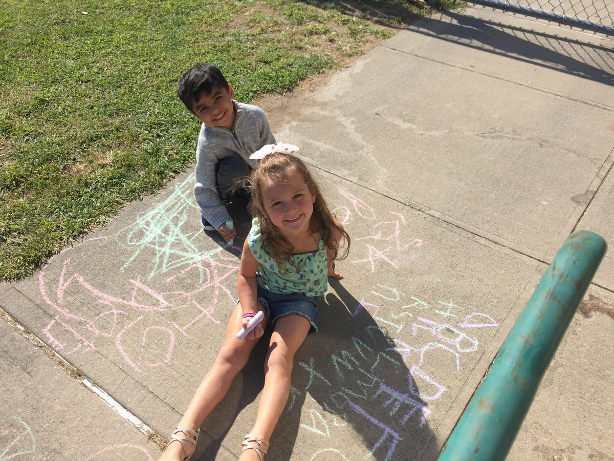 cn6rob's tweet photo. Alphabet Week chalk writing!  Teaching others what we know about letters!  Little kids can teach big things!😊@ForestLakeWsd @cn6rob https://t.co/y3tIrdA3ap