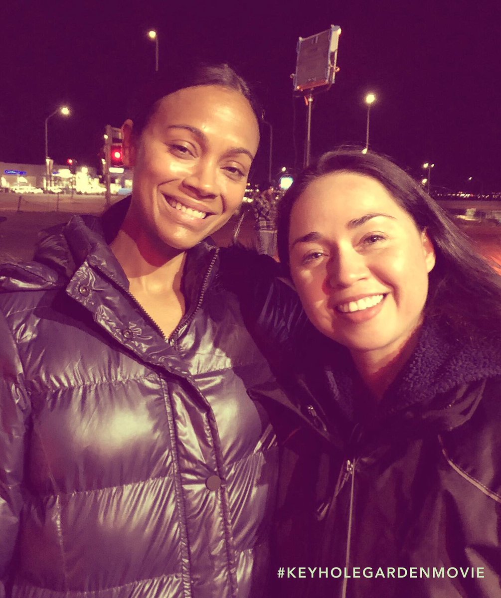 Pleasure working with Zoe Saldana on #KeyholeGardenMovie. Stay tuned!  
#nmfilm #moviewatch #MondayMotivation