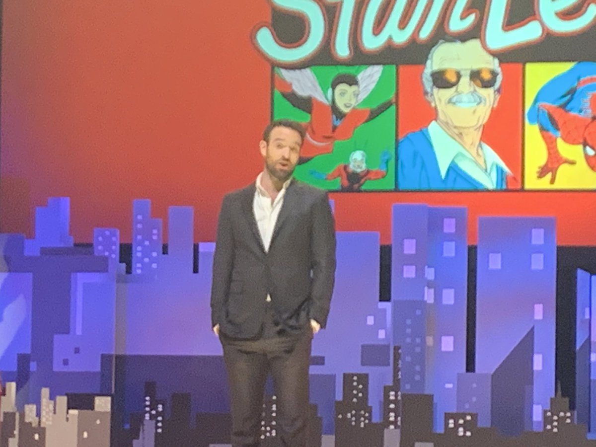 vincentdonofrio's tweet image. #CharlieCox warm'n up the audience. @Marvel tribute to "The amazing" #StanLee Interesting listening to all the old story's about Lee. @clarkgregg hosted the eve.
Clark out of the blue blurted out"Save daredevil"then said"there I said it".
Cool Mr.Gregg!
@RenewDaredevil Excelsior!