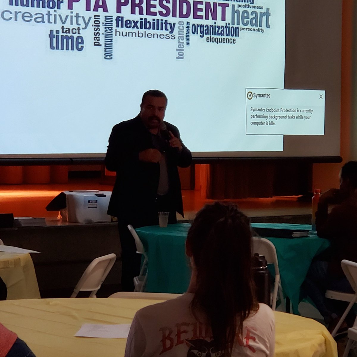 Oscar Hernandez, Asst. Sup of Ed Services for the Rio School District giving our key note address at our first GA meeting of the year! @riosupt <a href="/CaliforniaPTA/">CaliforniaPTA</a>