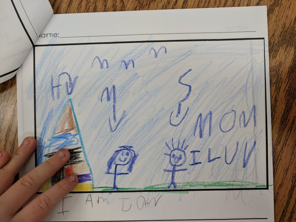 MrsGsK1's tweet photo. Using what we know about letters and sounds to become authors! #proudpetspatriots @wallaceteaching https://t.co/zYpJdlo1xH
