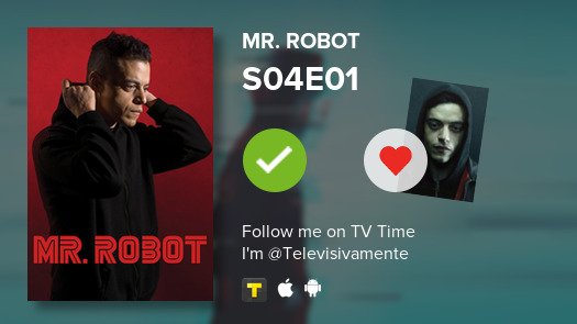 løn bent realistisk Televisivamente on Twitter: "Visto el S04E01 de Mr. Robot!: "401  Unauthorized" #tvtime https://t.co/tpchg7EJCn https://t.co/quCpBOxrT1" /  Twitter