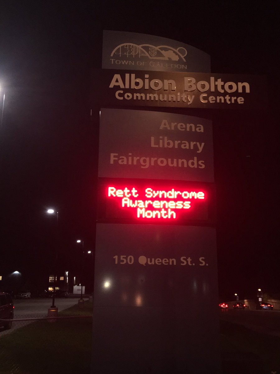 Thank you @YourCaledon to help spread awareness for this rare neurological disorder affecting mostly females #rettsyndromeawareness <a href="/OntarioRettSA/">ORSA</a> #LightCanadaPurple