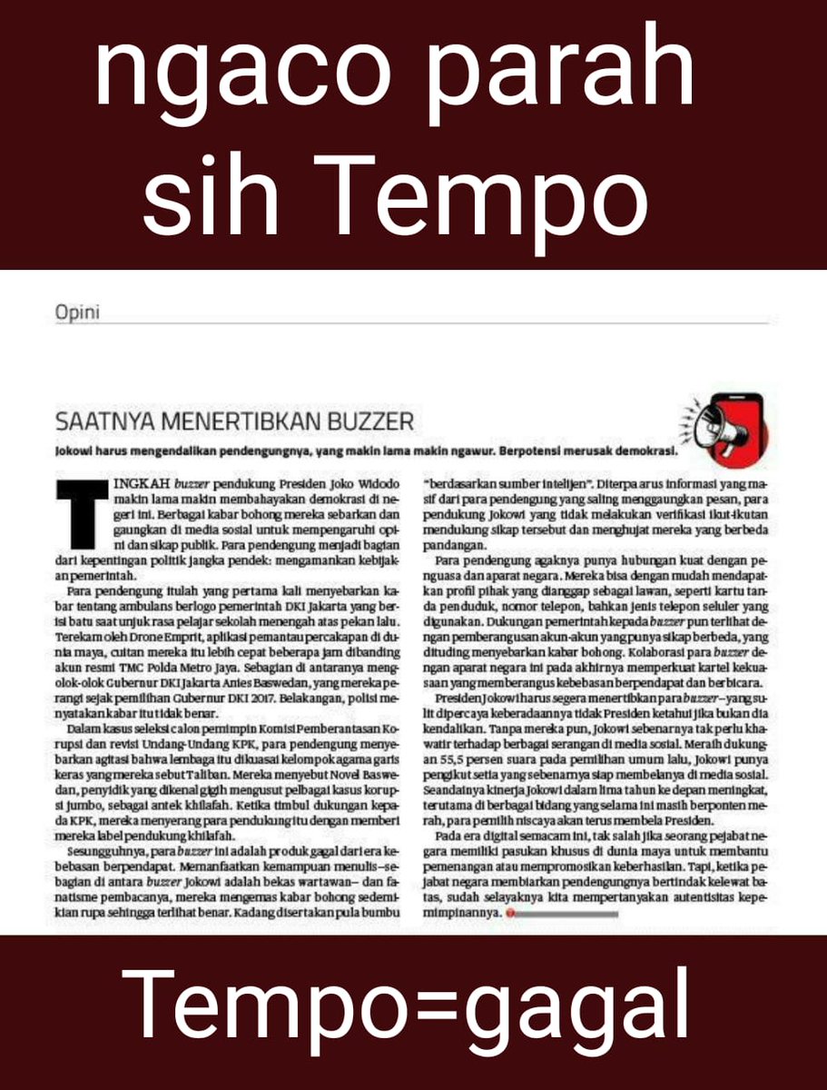 brurjali0509's tweet photo. Versi lengkap editorial maj. Tempo
#KuburTempoSekarang 
@rimbawanjokowi @JKFC23456789 @Jokowimania @jkwma2019 @McKayAudy @AntiHti @rizieqdivist @WahabisLokal @RelawanJokowiID @JokowiJK_BKL @PL_37 @TarqReuniEmas @jokowi_maruf @Kiyai_MarufAmin @jokowi @KitaKawalJokowi @asundamai https://t.co/S7OFPSUosp
