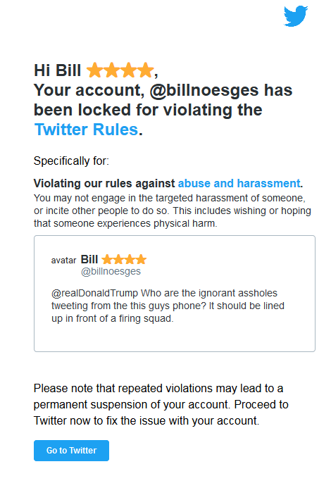 billnoesges's tweet photo. @locabynature Apparently, poor grammar and sentence structure the best I can guess 😂😂😂. I abused the English language I guess. https://t.co/x87fxbKvs7