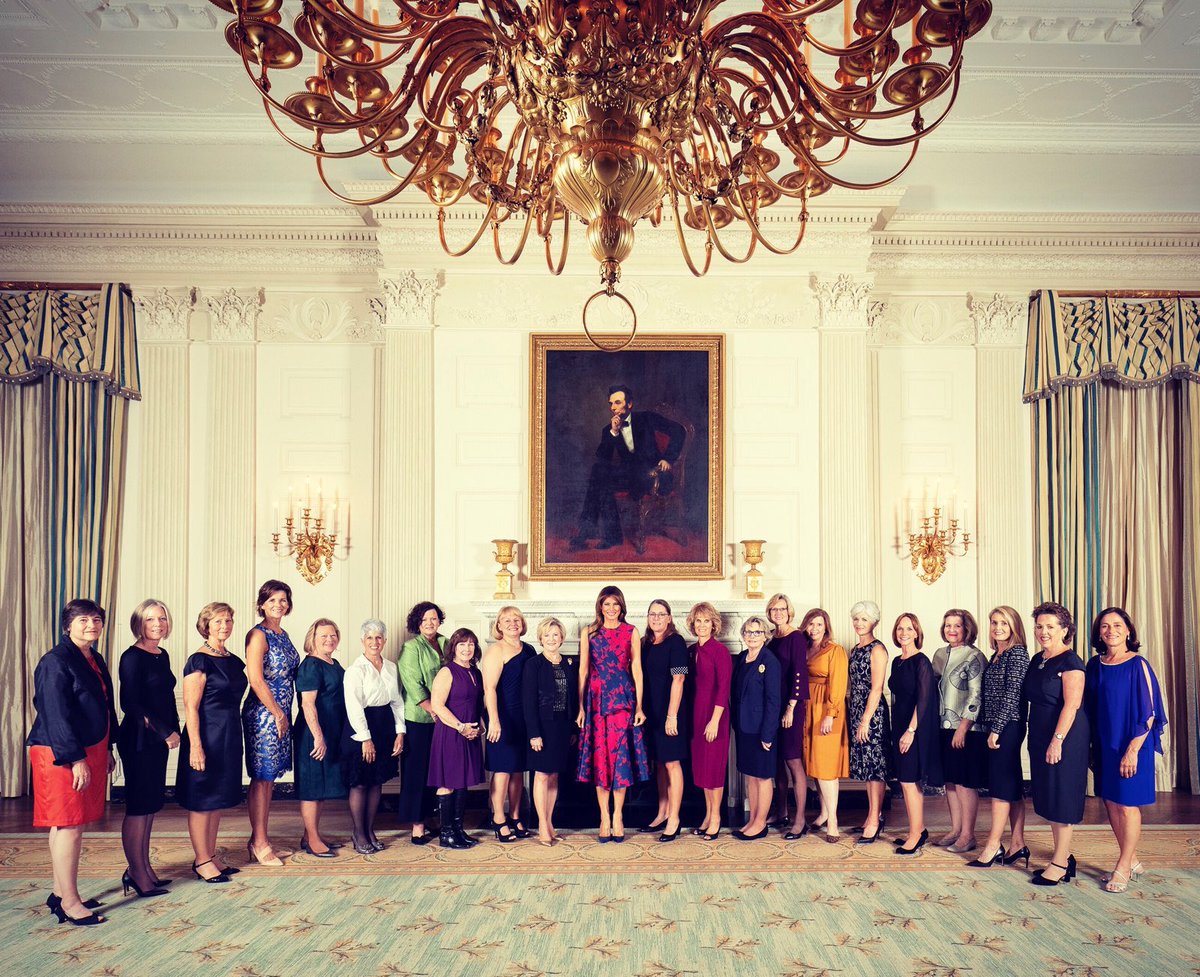 FLOTUS45's tweet image. It was wonderful to host senior military leaders &amp;amp; their spouses at the @WhiteHouse tonight. Thank you for your service to our great nation. 🇺🇸