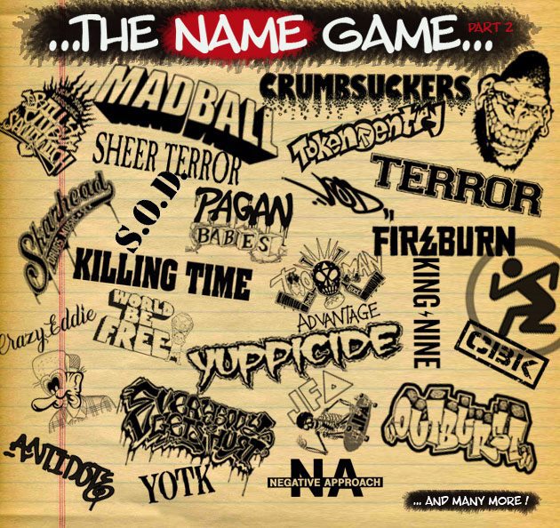 The Name Game Part 2 is up now. Find out how 40 hardcore punk bands came up with their names from the very people who came up with them! ineffecthardcore.com/features/the-n…