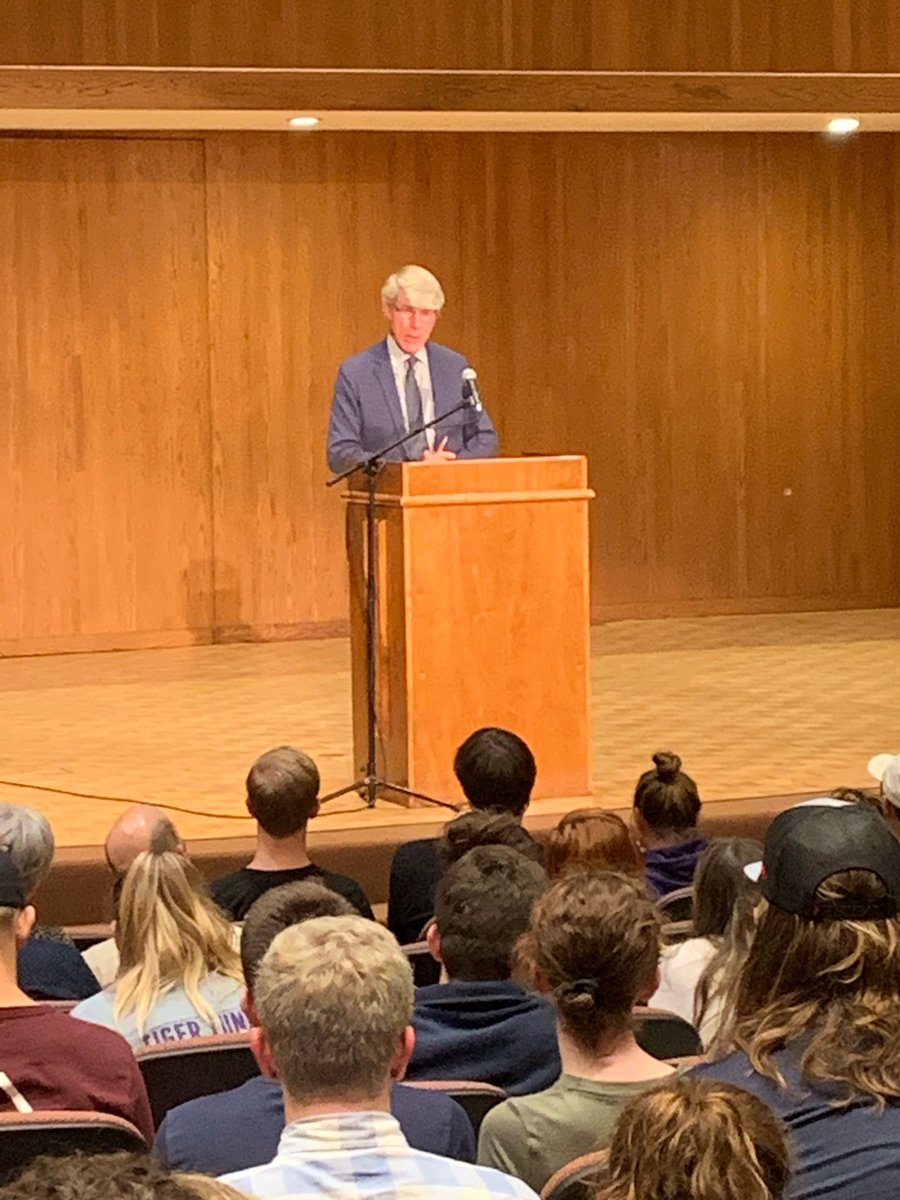 Great to have Church Historian Dr. David Bebbington on campus to deliver the Birkett-Williams lecture. Fascinating lecture on the history of Evangelicalism.