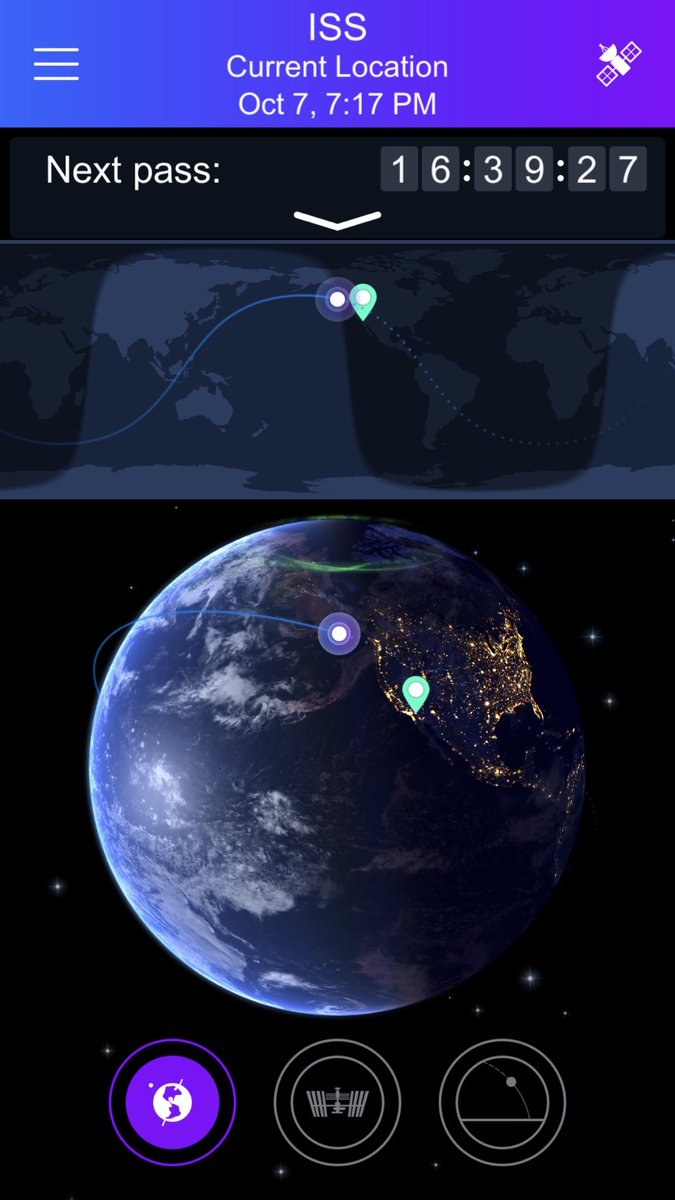 As I’ve been vacationing in the desert with my family, we’ve been using an app called Satellite Tracker to watch as the International Space Station flies over each night. <a href="/pennpanthers/">Penngrove Elementary</a> try this with you family and send me a pic! #petk12