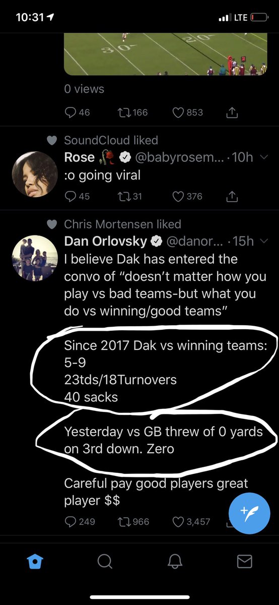 dJNTrance's tweet photo. @RealSkipBayless It isn’t that anyone hates Dak.  It’s that you don’t pay average players big money.  QB money is killing the league.  The only team that is paying big to a QB and doing well is Seattle.  Rodgers is doing fine,  but that is because most of the D are on 1st contracts. https://t.co/fkfxe9EXJX